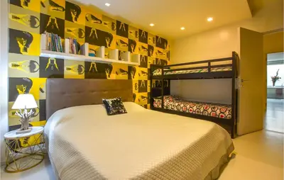 Letto o letti in una camera di Beautiful Home In San Giovanni La Punta