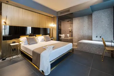 Letto o letti in una camera di Catania Smart Hotel