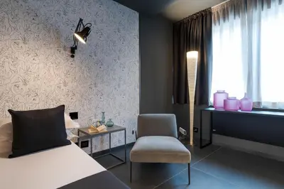 Letto o letti in una camera di Catania Smart Hotel