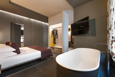 Letto o letti in una camera di Catania Smart Hotel