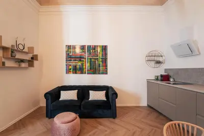 Area soggiorno di Baroque design apartment in historical city center