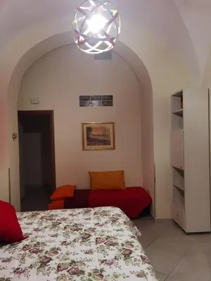 Letto o letti in una camera di Casa San Brasi di Mariano e Lucia