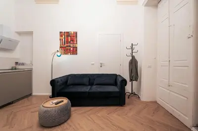 Area soggiorno di Elegant design apartment in historical city center