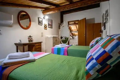 Letto o letti in una camera di Casa Don Vito