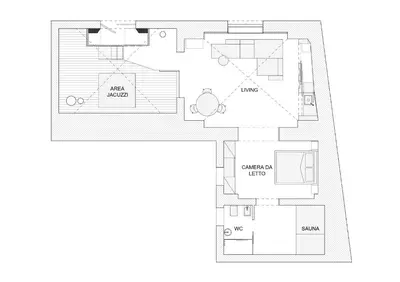 Planimetria di Suite al centro storico