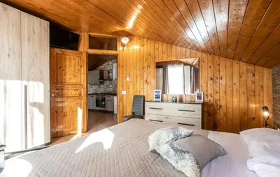 Letto o letti in una camera di Mansarda
