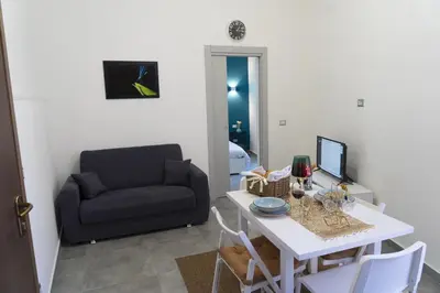 Area soggiorno di Leoscar Apartment in Catania center Self Check-in