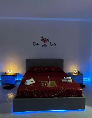 Letto o letti in una camera di Armonia dell'Etna