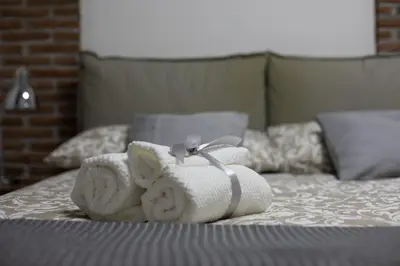 Letto o letti in una camera di Villa Hephaestus Etna - with private pool