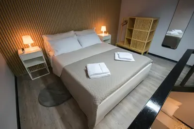Letto o letti in una camera di Etna Sogno di Andrea
