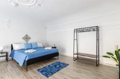 Letto o letti in una camera di Blu Home