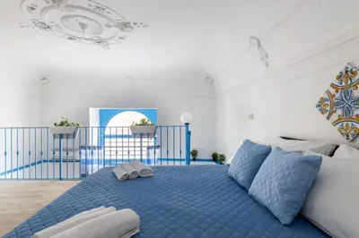 Letto o letti in una camera di Blu Home