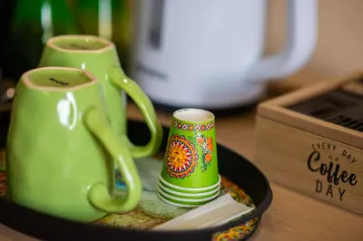 Set per la preparazione di tè e caffè presso Terra d'Agrumi Rooms