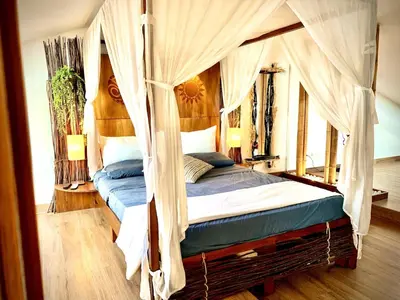 Letto o letti in una camera di Villa Art&Sea -Sea view and Private parking-