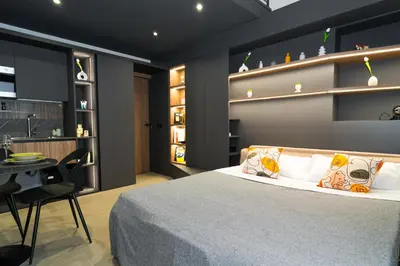 Letto o letti in una camera di Bedda, Tiny Studio