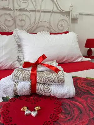 Letto o letti in una camera di LUXURY JACUZZI 