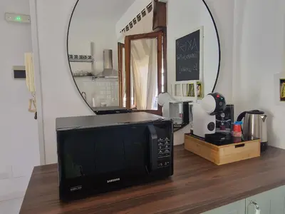 Cucina o angolo cottura di Akis, terrazza sul mare