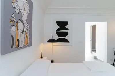 Letto o letti in una camera di Cortile Montesano