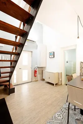 Area soggiorno di Hermann Apartments