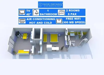 Planimetria di GuestHost - Central apartment Caronda street