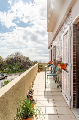 Balcone o terrazza di Seafront balcony Aci Castello, Private parking