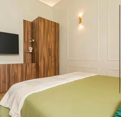 Letto o letti in una camera di La finestra