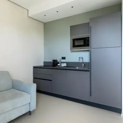 Cucina o angolo cottura di Charming studio in an elegant residence in Catania