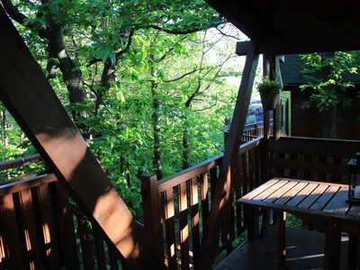 Balcone o terrazza di Apartment Mathilde's Chalet Naturhaus by Interhome