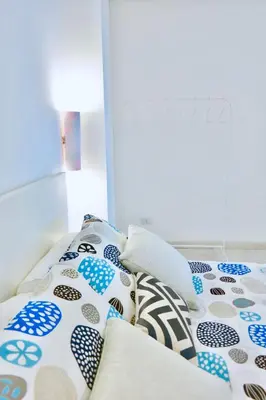 Letto o letti in una camera di Villa Alba