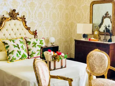 Letto o letti in una camera di Dimora Umberto
