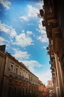 Vista generica su Catania o vista sulla città dall'interno dell'affittacamere