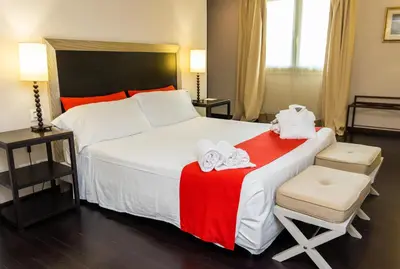 Letto o letti in una camera di Grand Hotel Villa Itria Congress & Spa