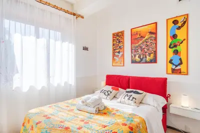 Letto o letti in una camera di Casa Scogliera