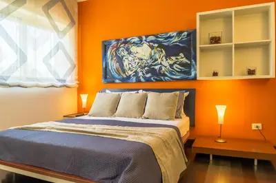 Letto o letti in una camera di Villa Oras