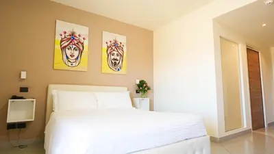 Letto o letti in una camera di 4 SPA Hotel
