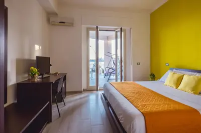Letto o letti in una camera di Oasis