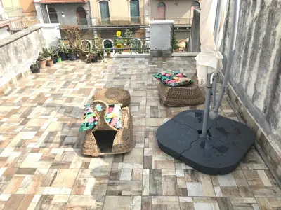 Patio o area all'aperto di Il giardino delle zagare - miniappartamento tra Etna e mare