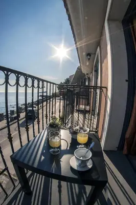 Balcone o terrazza di Charming house with sea view in Capo Mulini