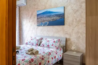 Letto o letti in una camera di Casa La scivola