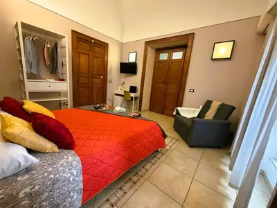 Area soggiorno di Le Nereidi b&b Acireale Centro