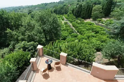 Paesaggio naturale nelle vicinanze della villa