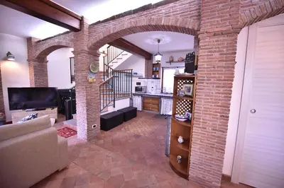 Cucina o angolo cottura di Villa Caterina, alle pendici del Vulcano Etna