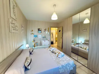 Letto o letti in una camera di Casa Esemes