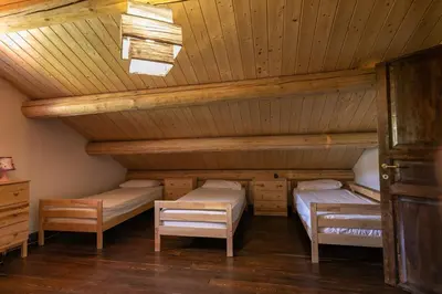 Letto o letti in una camera di La dimora del verde con piscina
